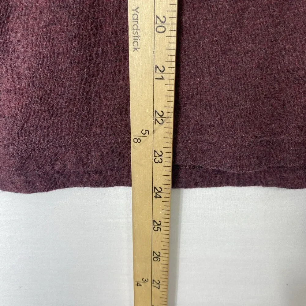 J Crew Sweatshirt Mens Size Small Burgundy 1/4 Zip Mock Neck Pullover Sweater
